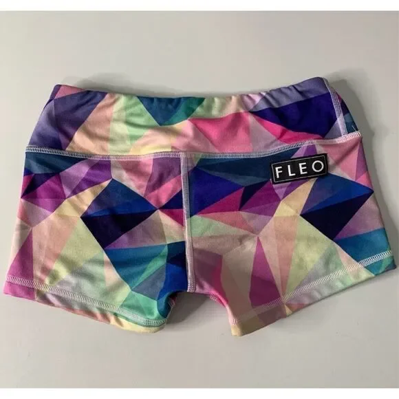 FLEO Jewel Geo Shorts (Original) size small pink purple excellent condition